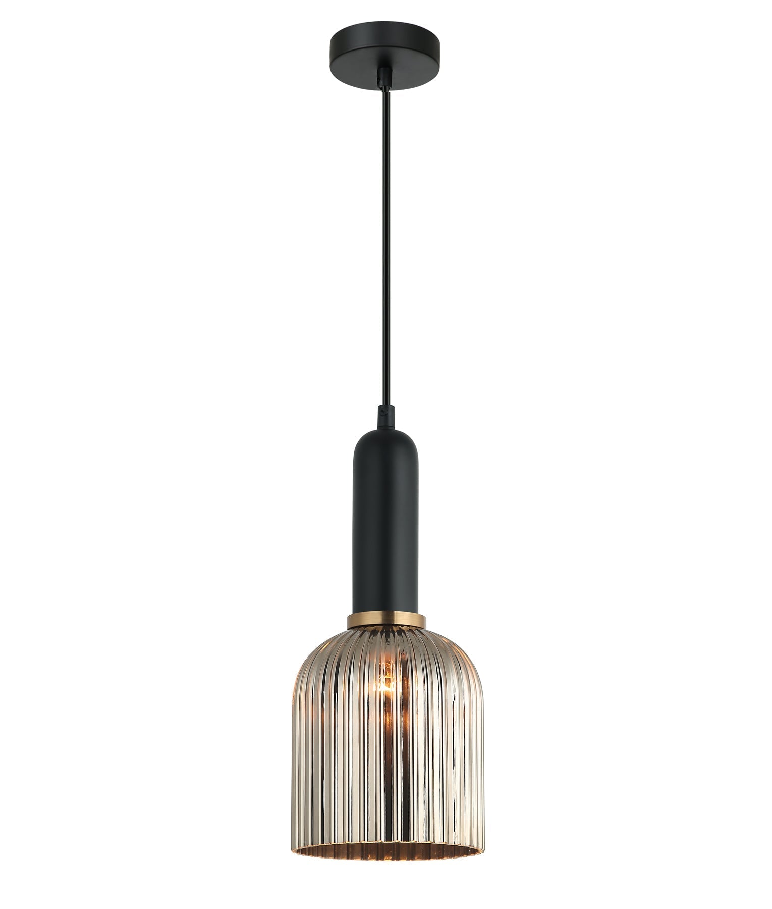 CLA Lighting-VINTAJ Retro Interior Ribbed Glass Pendant Lights