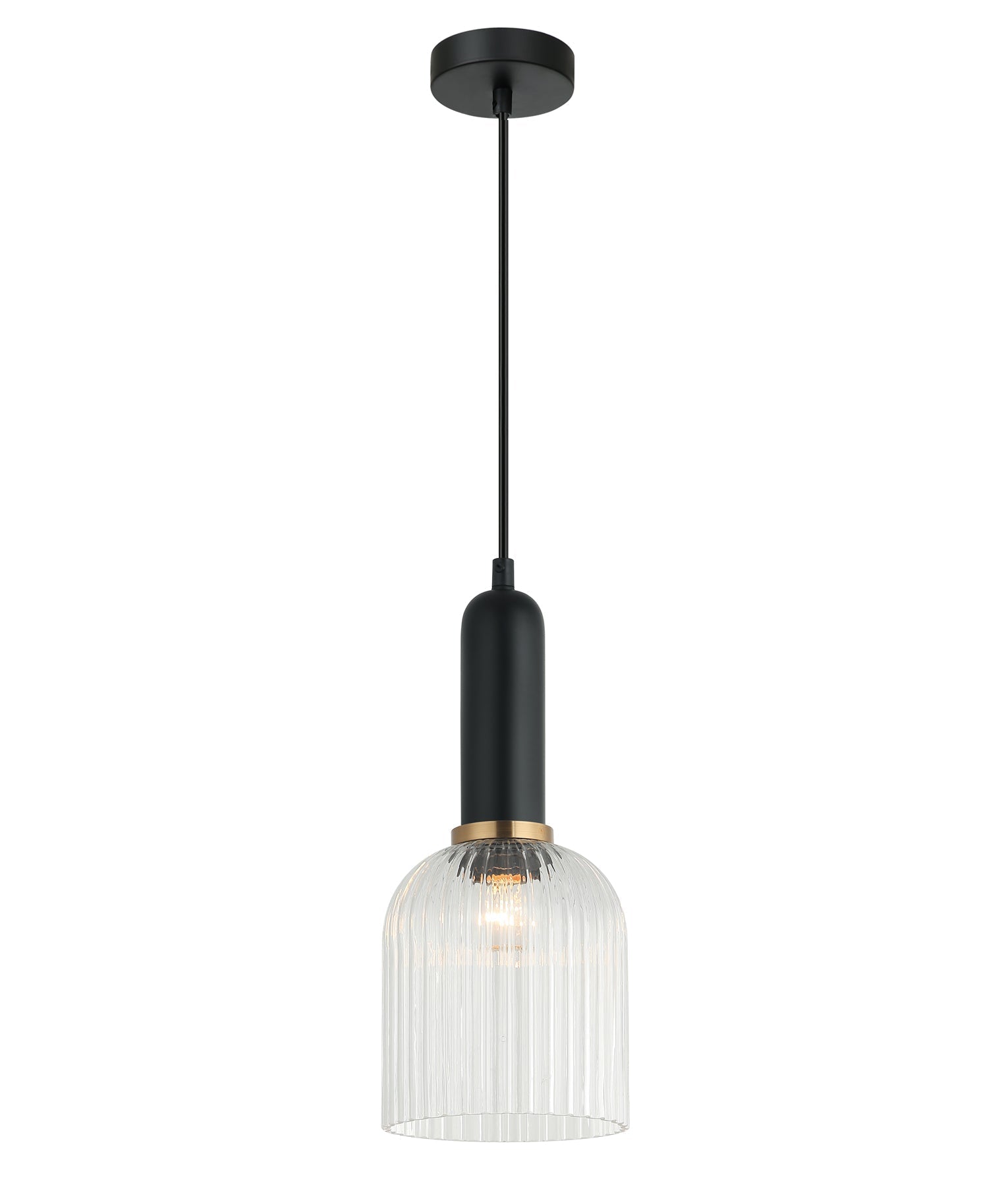 CLA Lighting-VINTAJ Retro Interior Ribbed Glass Pendant Lights