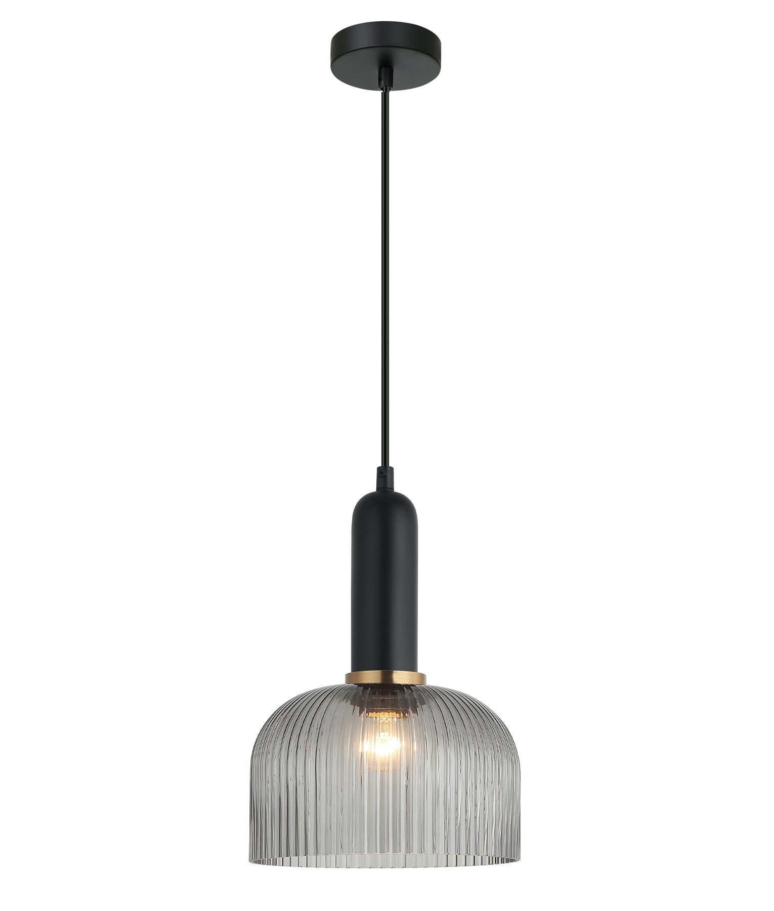 CLA Lighting-VINTAJ Retro Interior Ribbed Glass Pendant Lights