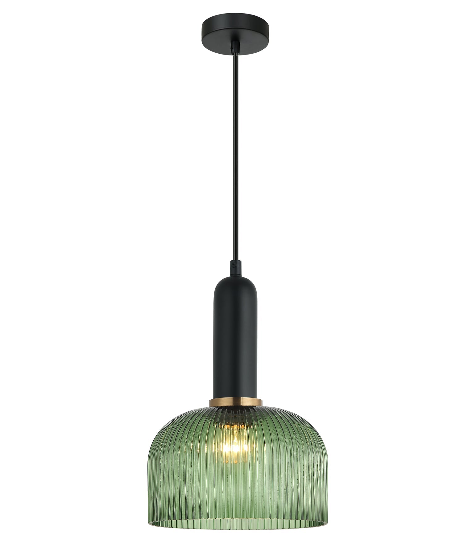 CLA Lighting-VINTAJ Retro Interior Ribbed Glass Pendant Lights
