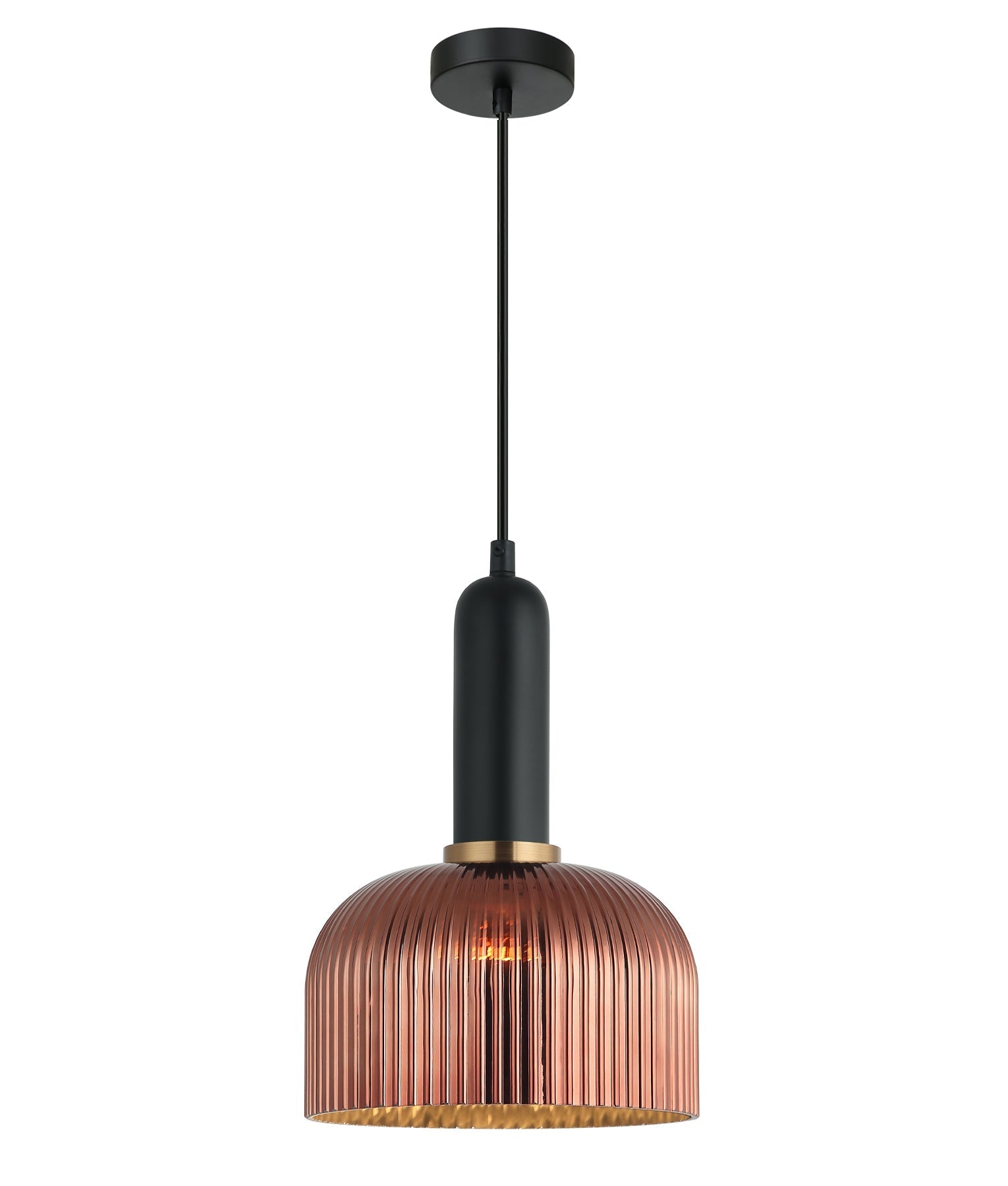 CLA Lighting-VINTAJ Retro Interior Ribbed Glass Pendant Lights