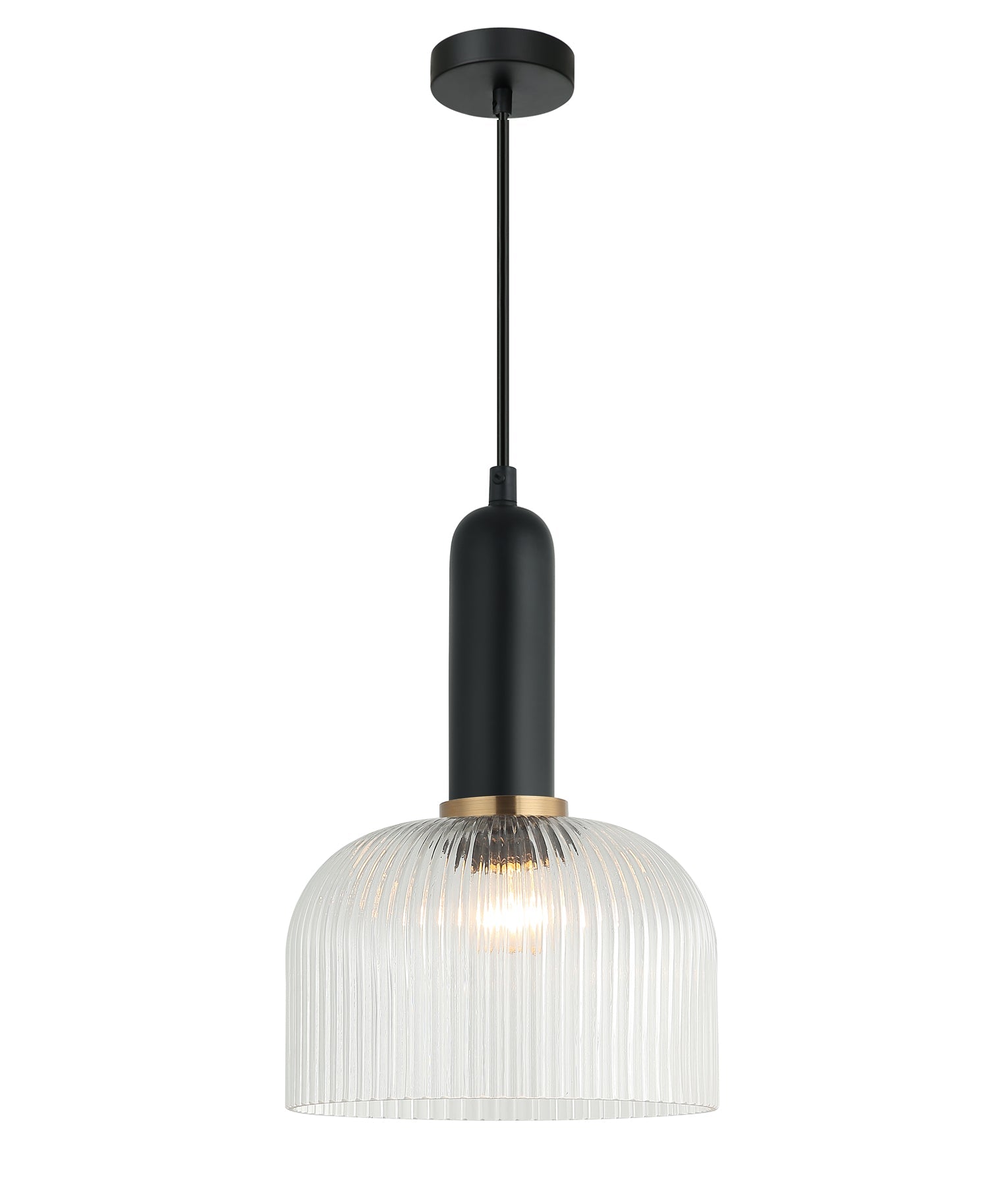 CLA Lighting-VINTAJ Retro Interior Ribbed Glass Pendant Lights