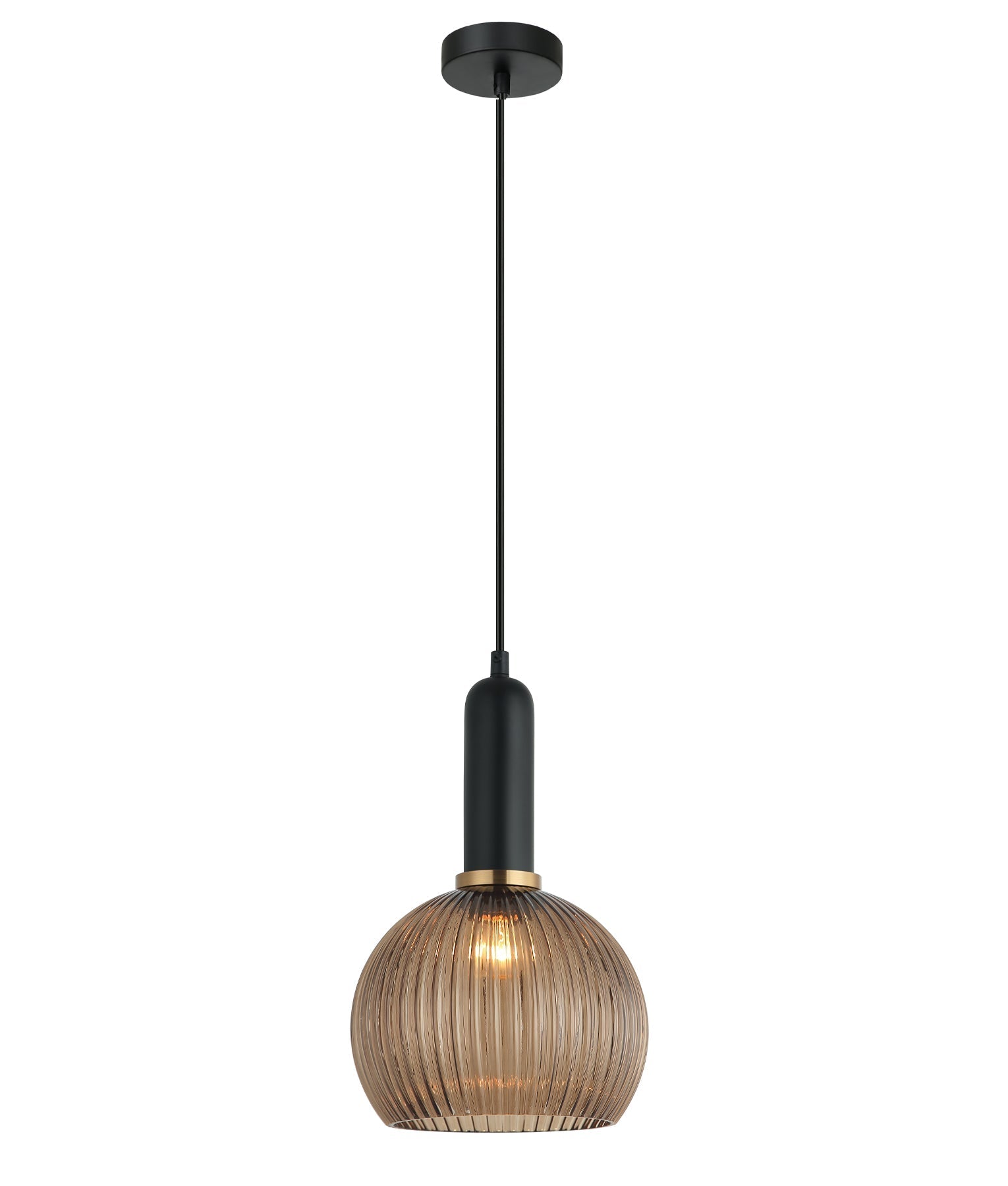 CLA Lighting-VINTAJ Retro Interior Ribbed Glass Pendant Lights