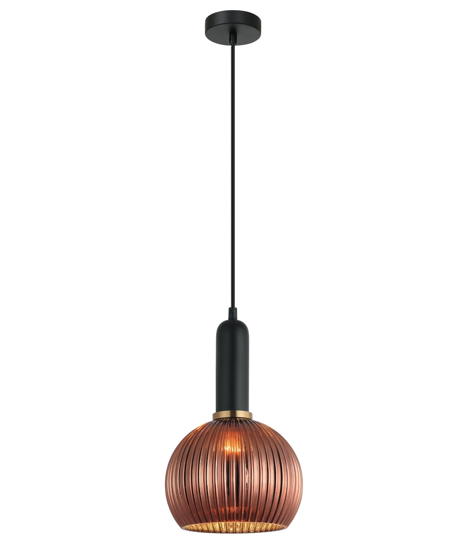 CLA Lighting-VINTAJ Retro Interior Ribbed Glass Pendant Lights