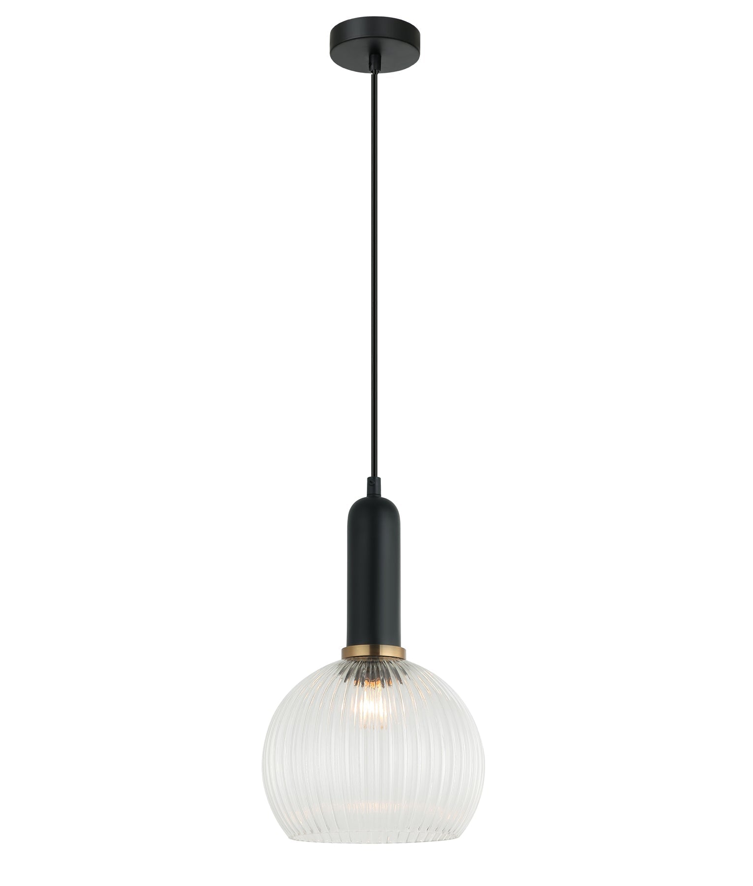 CLA Lighting-VINTAJ Retro Interior Ribbed Glass Pendant Lights