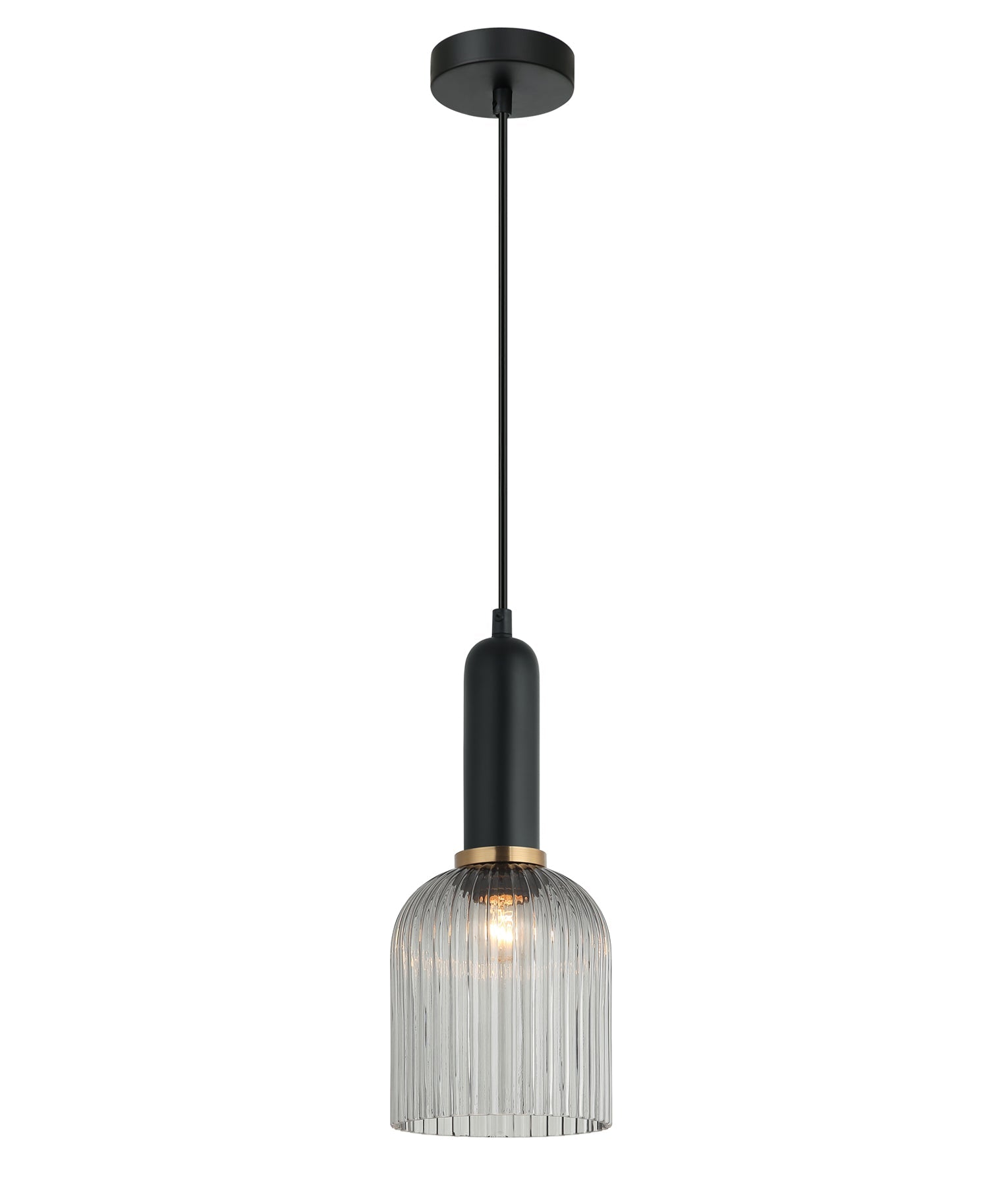 CLA Lighting-VINTAJ Retro Interior Ribbed Glass Pendant Lights