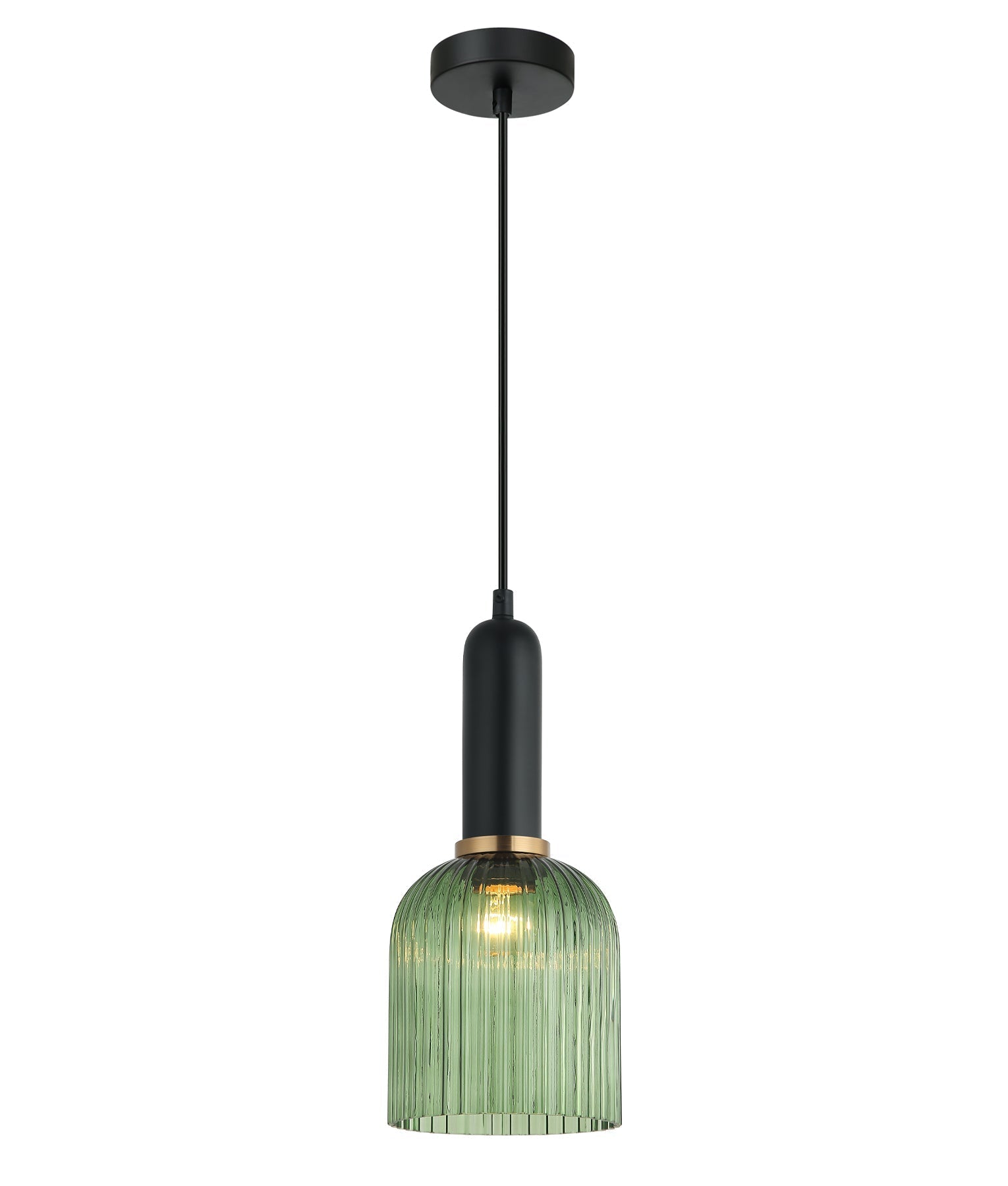 CLA Lighting-VINTAJ Retro Interior Ribbed Glass Pendant Lights
