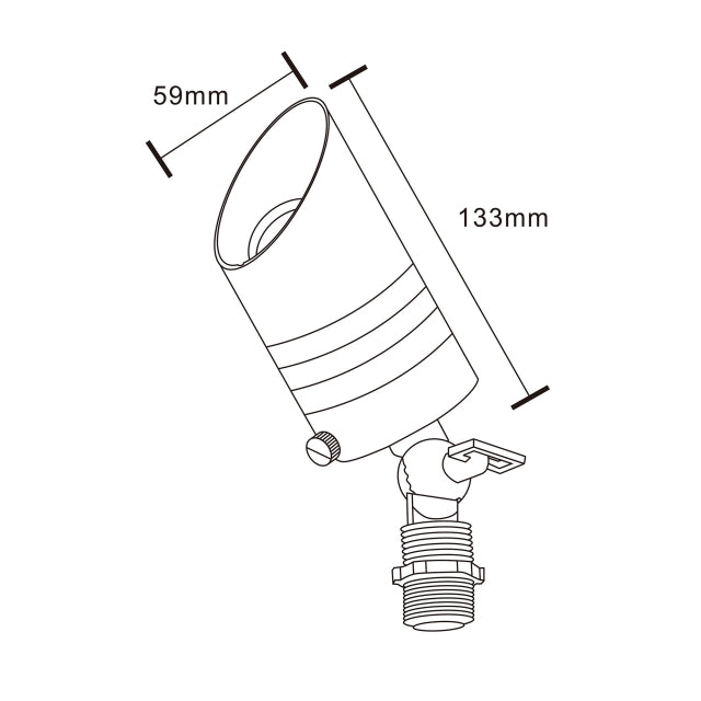 Pro Light Club Brass Directional Spotlight With Light - PSL2200WB