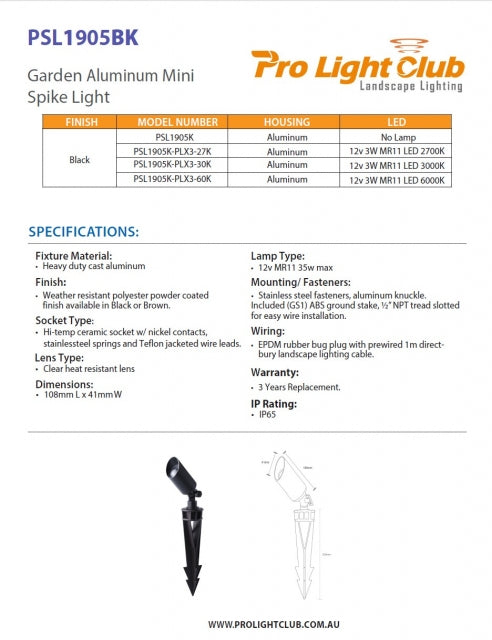 Pro Light Club Mini Spike With Light