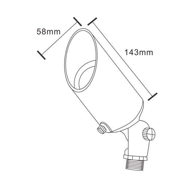 Pro Light Club Aluminum Directional Bronze SpotLight With Light - PSL1300BZ