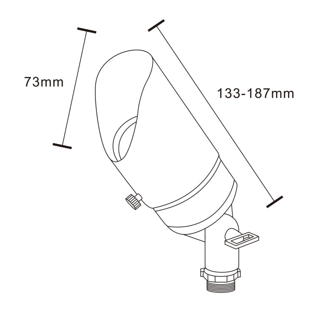 Pro Light Club Brass Directional Spike light With Light - PSL2700WB