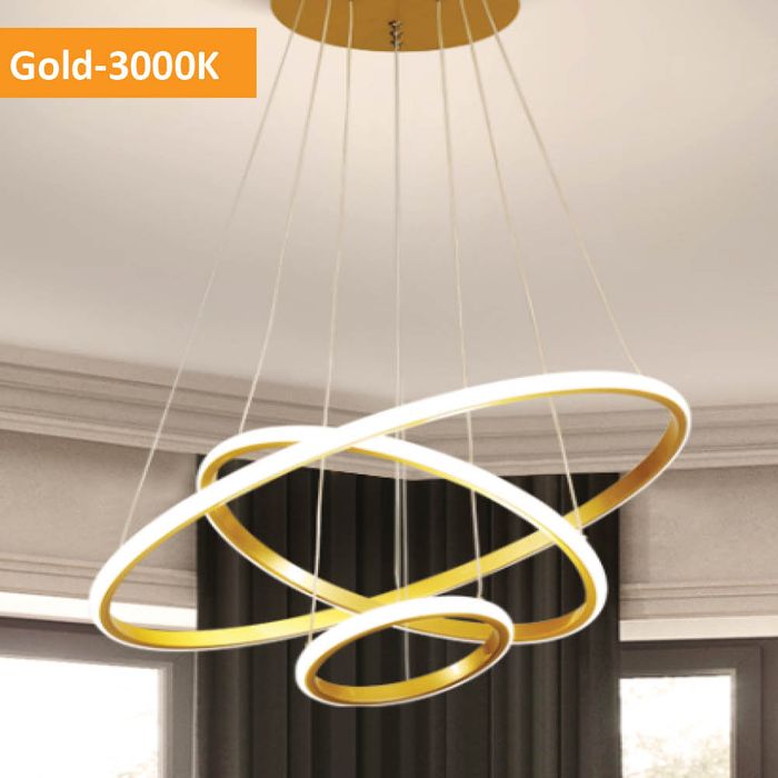 Vencha Lighting Crown 3 Ring Pendant Light