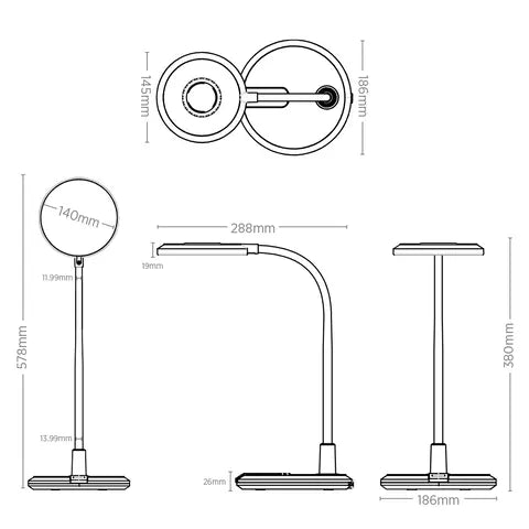 Vencha Lighting Brad 8w LED Desk Lamp