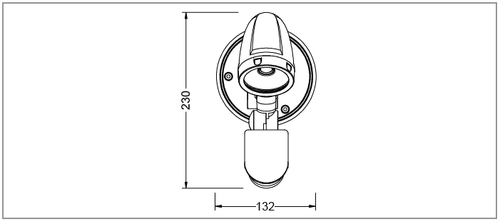 Lawell Lighting VACCUS Single Spotlight With Sensor