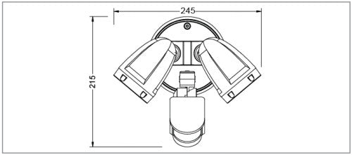 Lawell Lighting VACCUS Twin Spotlight with Sensor