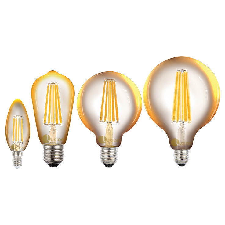 Lusion Amber LED dimmable full glass lamps