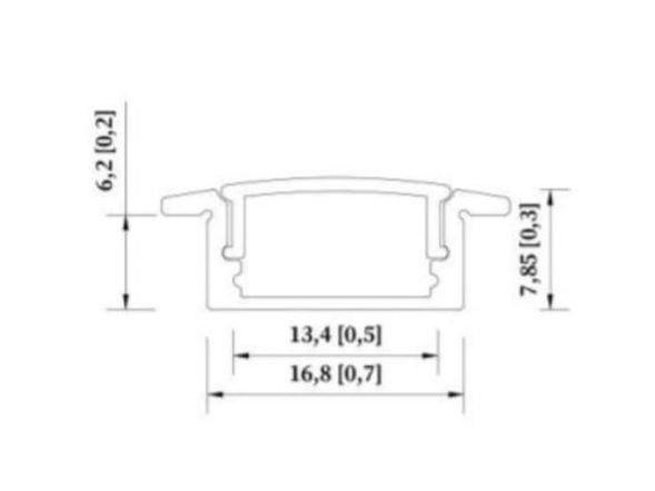 3MTR RECESSED PROFILE (SW-A1708-3M-BK)