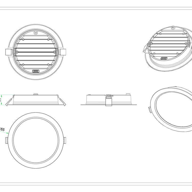 3A Lighting 20W Tri-Colour LED Downlight (White)