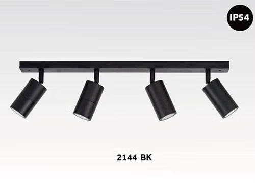 3A Lighting: 4 LIGHTS BAR ADJUSTABLE BLack