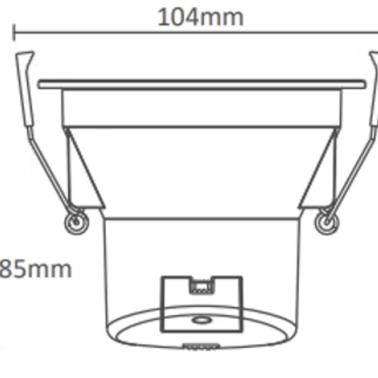 3A Lighting 8W Architectural Deep Recessed LED Downlight (Black)