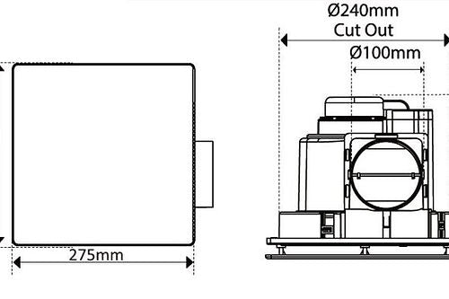 ALTAIR 17 EXHAUST FAN SQUARE(H200-17)