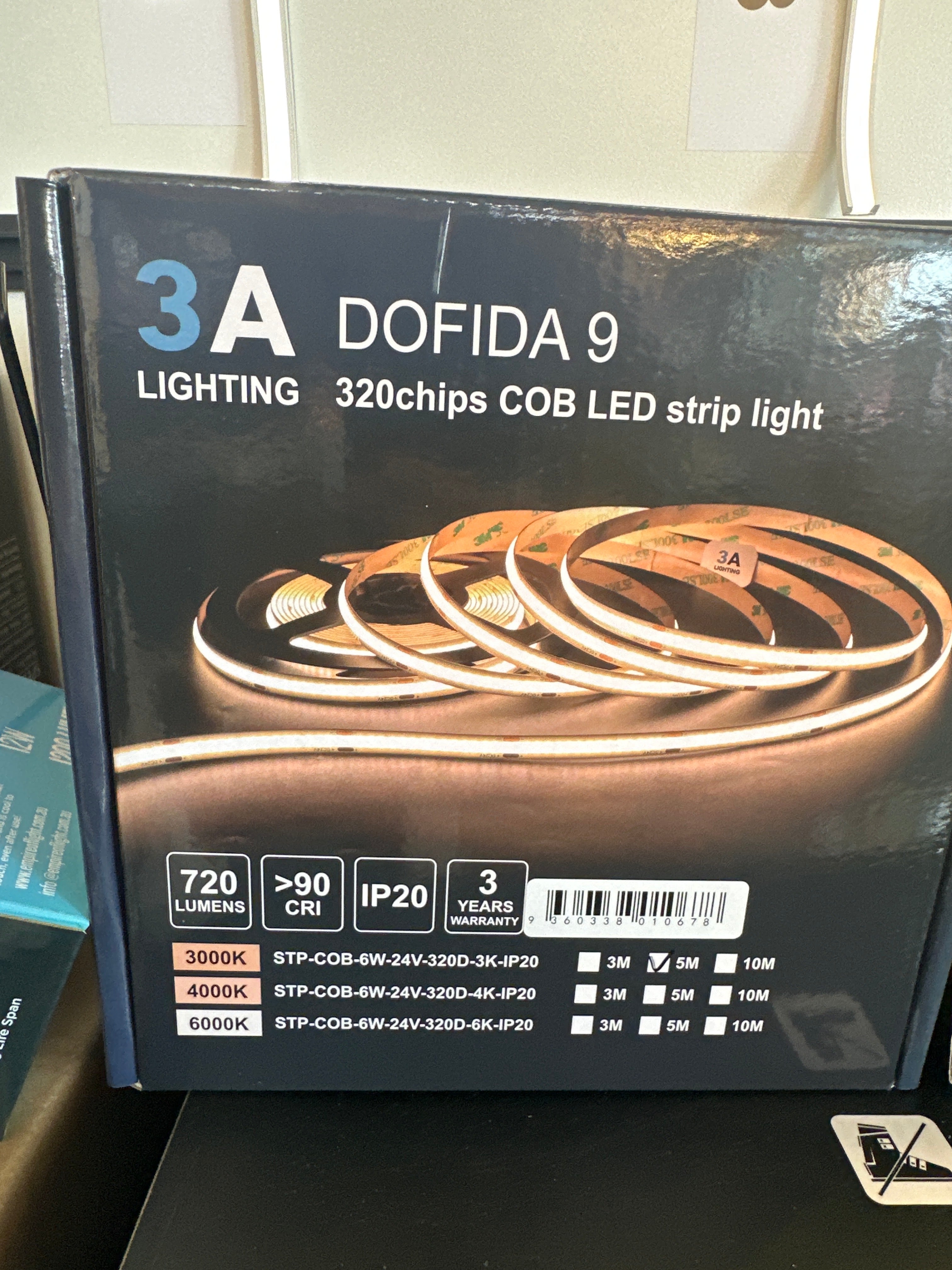 3A LIGHTING DOFIDA 9 320 chips COB LED STRIP LIGHT
