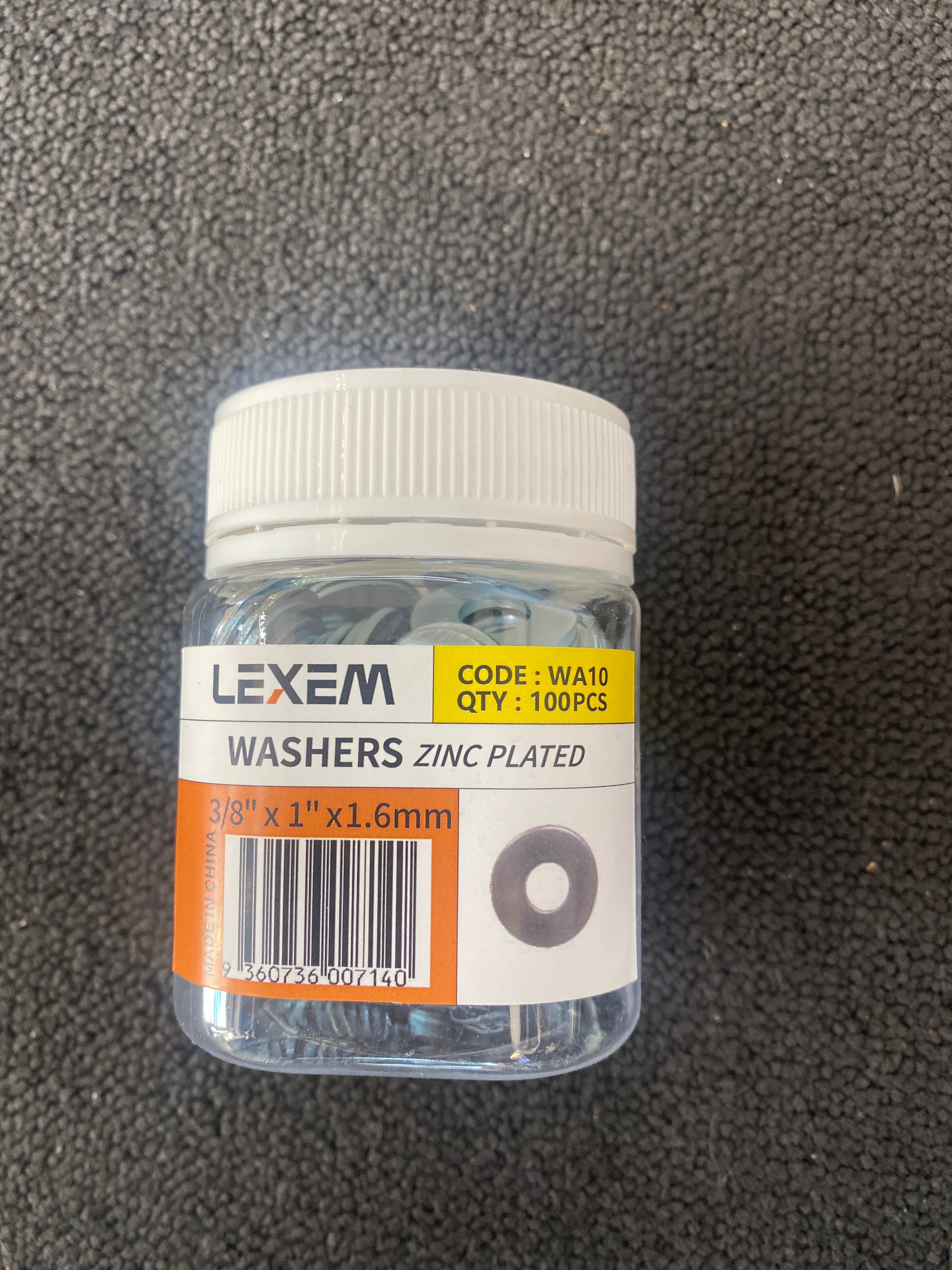 Washers zinc plated 3/8”X1”X16g (WA10)/100pc