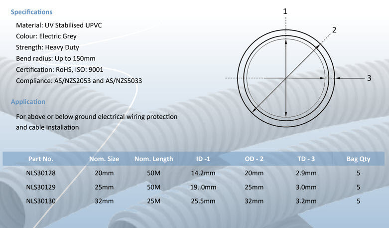 SOLAR Corrugated Conduit - Heavy Duty