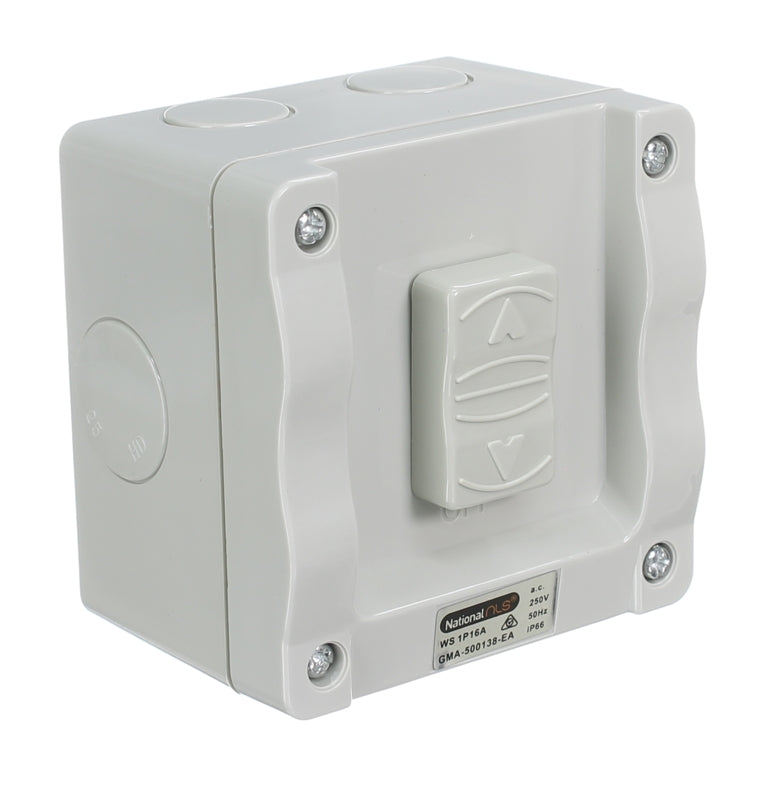 30171NLS | SINGLE WEATHERPROOF SWITCH 16A 250V (IP56 RATED)