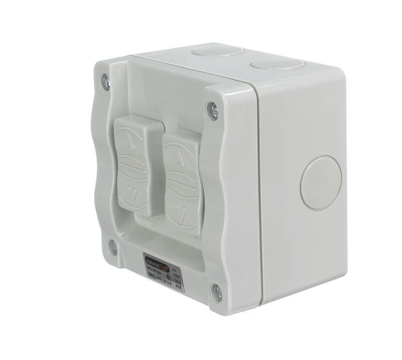 DOUBLE SWITCH 16A 250V | WEATHERPROOF IP56