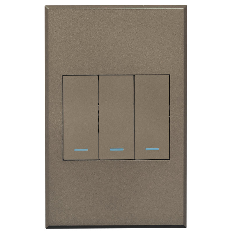 VETi 3 POLA - Three Gang Two-Way Switch - Complete