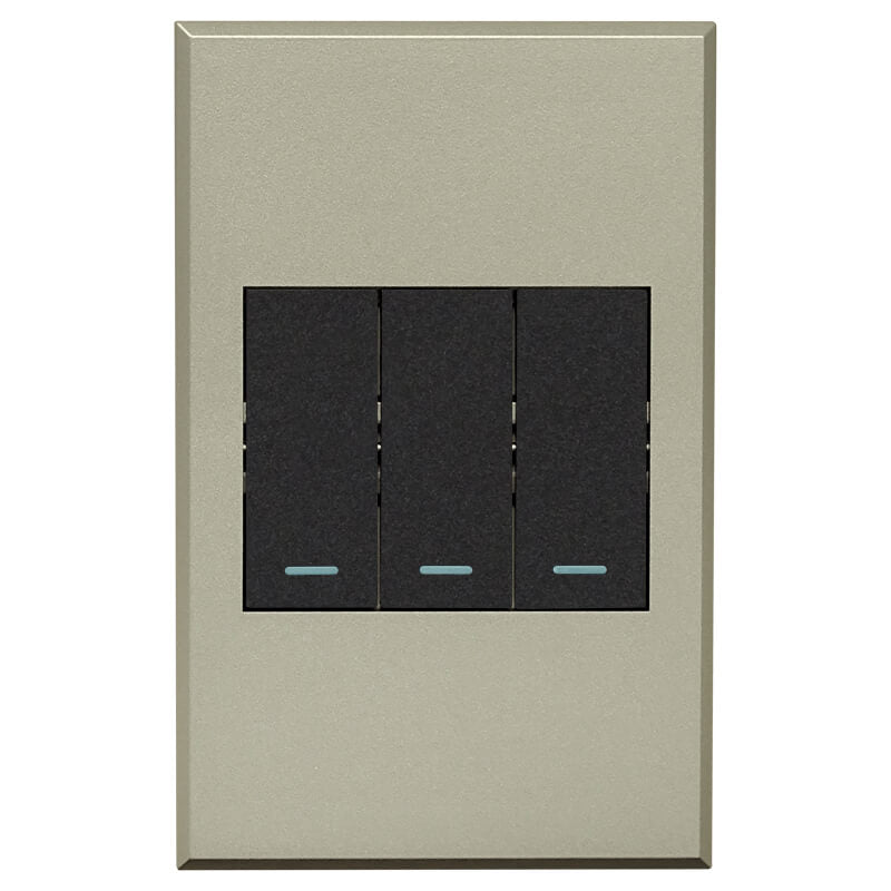 VETi 3 POLA - Three Gang Two-Way Switch - Complete
