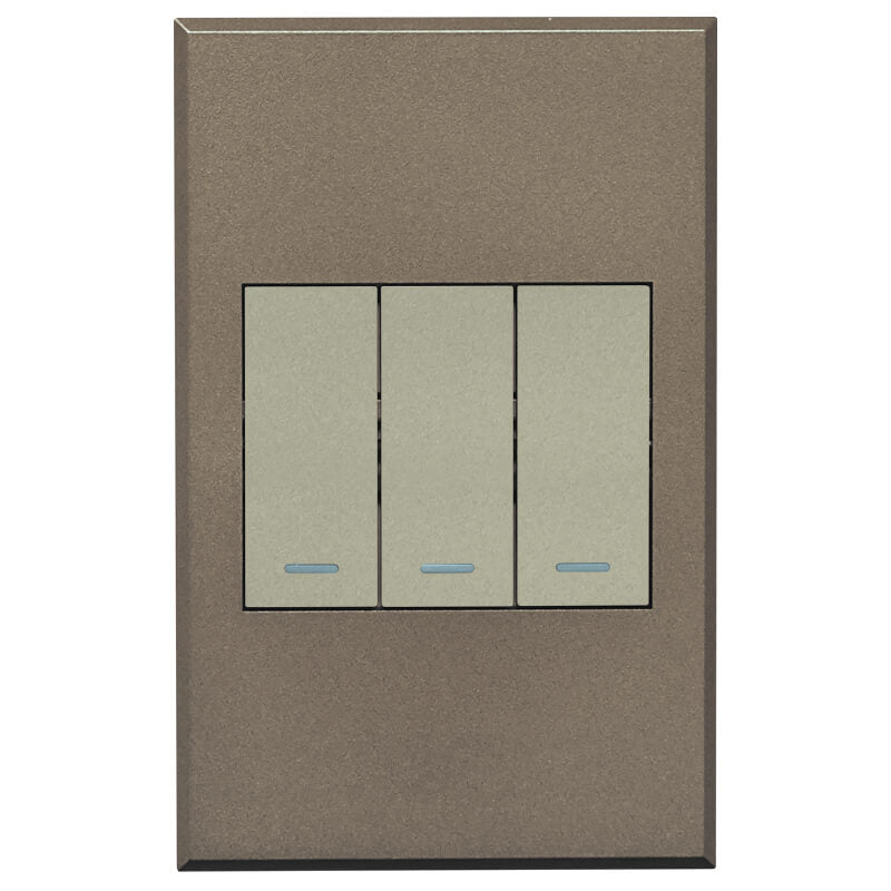 VETi 3 POLA - Three Gang Two-Way Switch - Complete