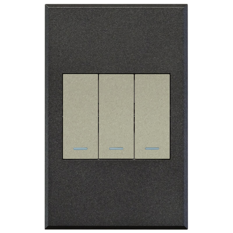 VETi 3 POLA - Three Gang Two-Way Switch - Complete