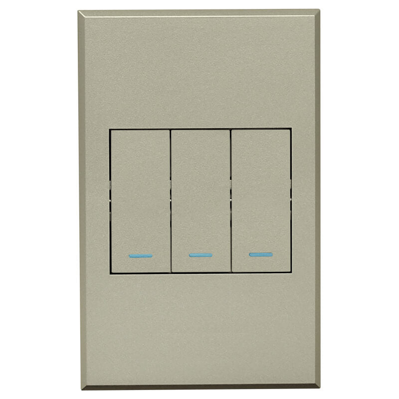 VETi 3 POLA - Three Gang Two-Way Switch - Complete