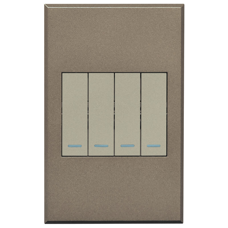 VETi 3 POLA - Four Gang Two-Way Switch - Complete