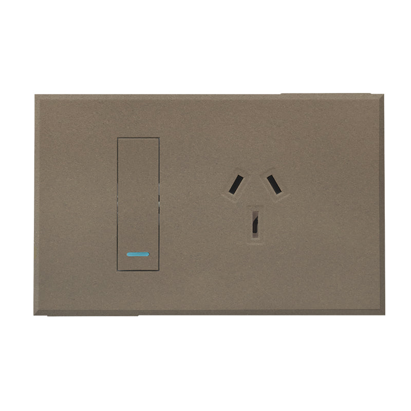 VETi 3 POLA - Single 10A GPO - Horizontal - Complete