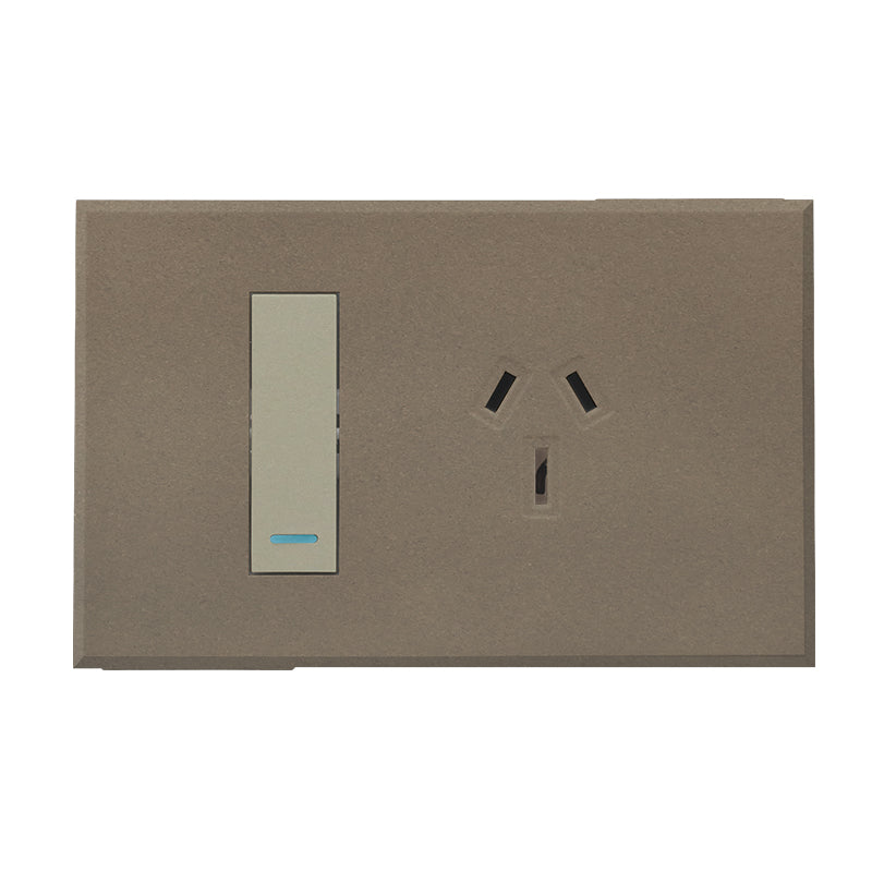 VETi 3 POLA - Single 10A GPO - Horizontal - Complete