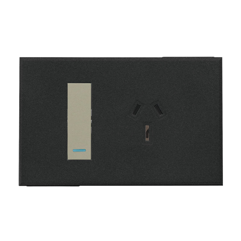VETi 3 POLA - Single 10A GPO - Horizontal - Complete