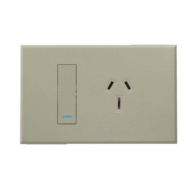 VETi 3 POLA - Single 10A GPO - Horizontal - Complete