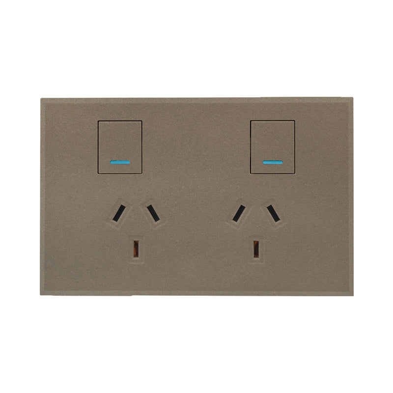 VETi 3 POLA - Double 10A GPO - Horizontal - Complete