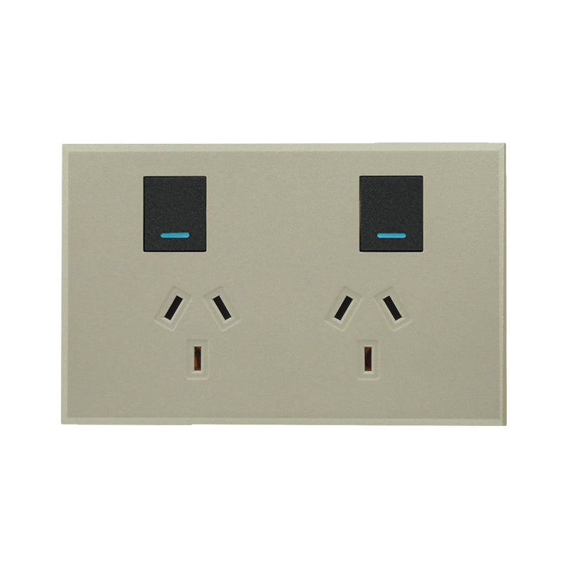 VETi 3 POLA - Double 10A GPO - Horizontal - Complete