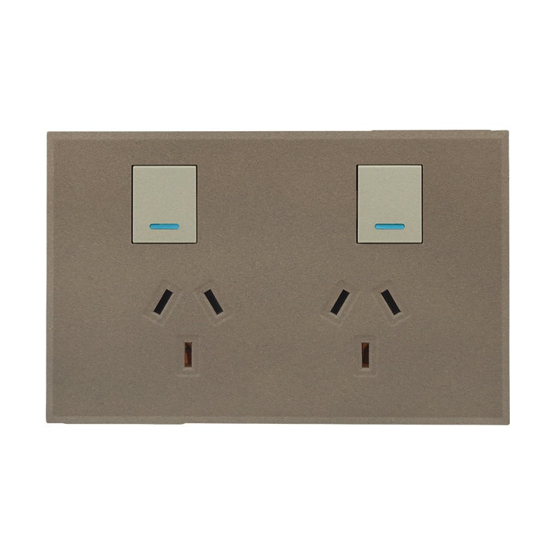 VETi 3 POLA - Double 10A GPO - Horizontal - Complete