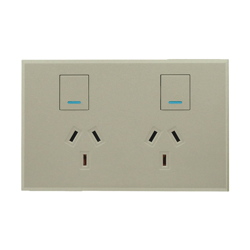 VETi 3 POLA - Double 10A GPO - Horizontal - Complete