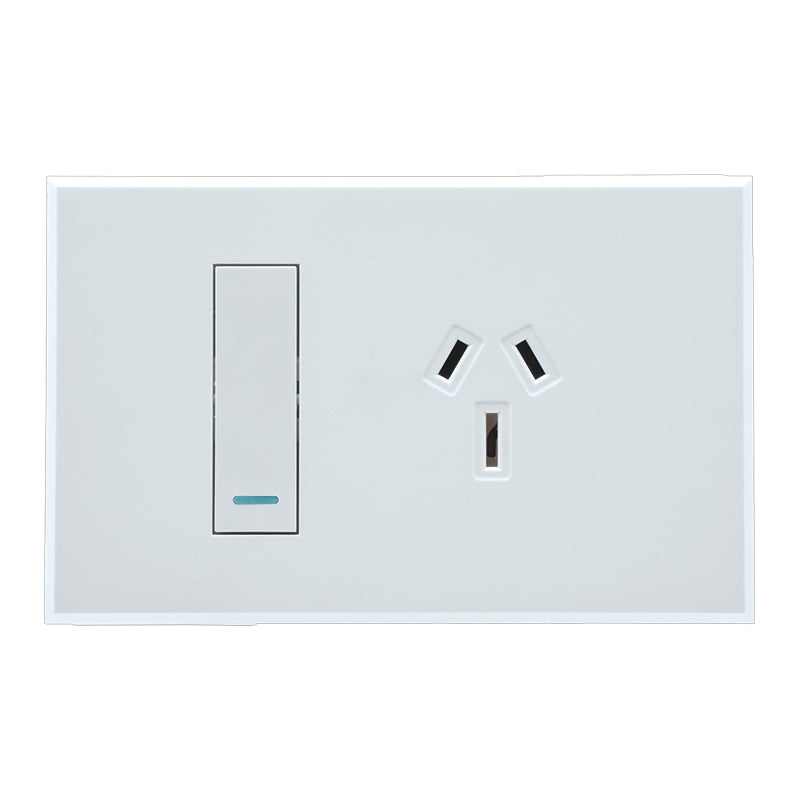 VETi 3 POLA - Single 10A GPO - Horizontal - Complete