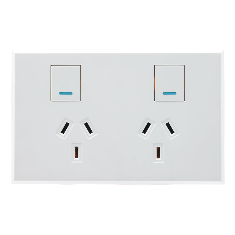 VETi 3 POLA - Double 10A GPO - Horizontal - Complete