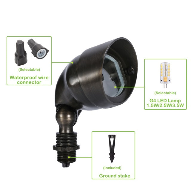 Pro Light Club Brass Area Floods PFL2900WB