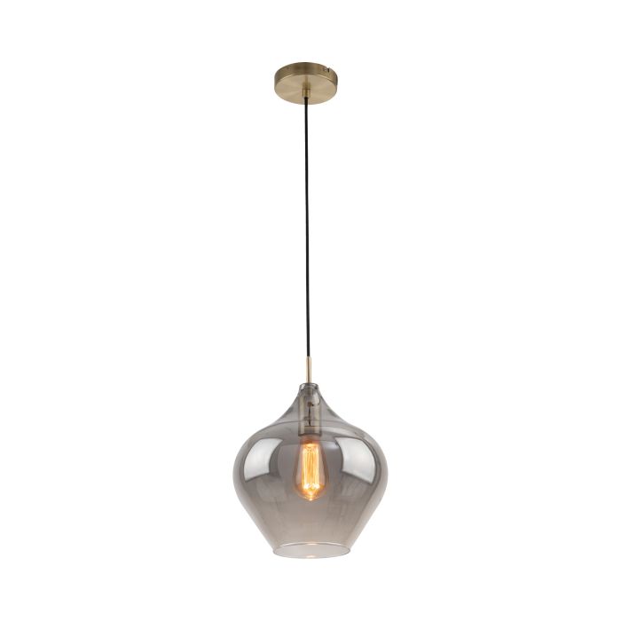 Mercator Lighting-Darby 1 Light Pendant Large Smoke