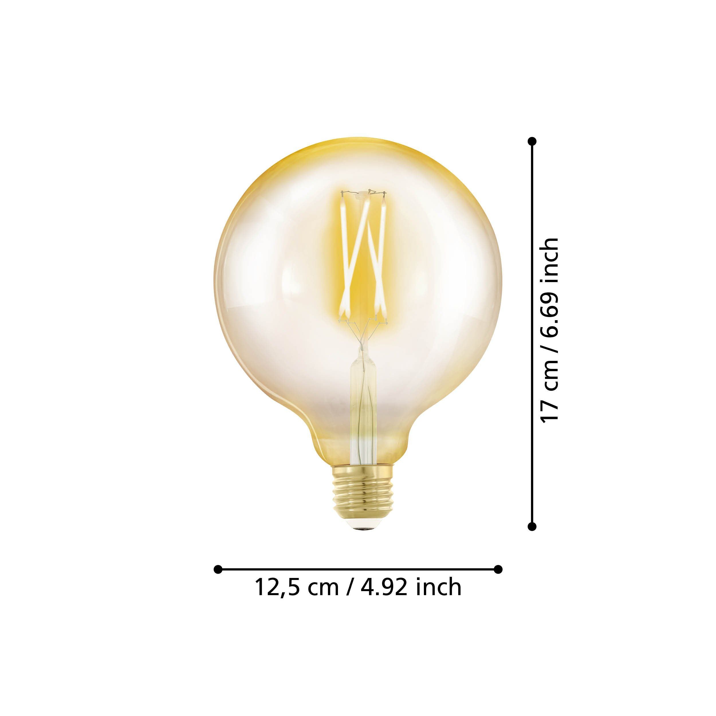 Eglo 4W E27 LED G125 globe golden age