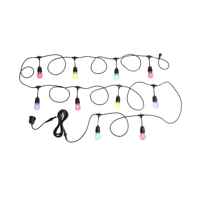 FESTOON 10 light LED kit black & multi colour